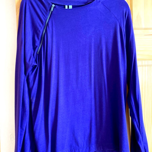 Calvin Klein Tops - Calvin Klein purple knit top with zipper trim